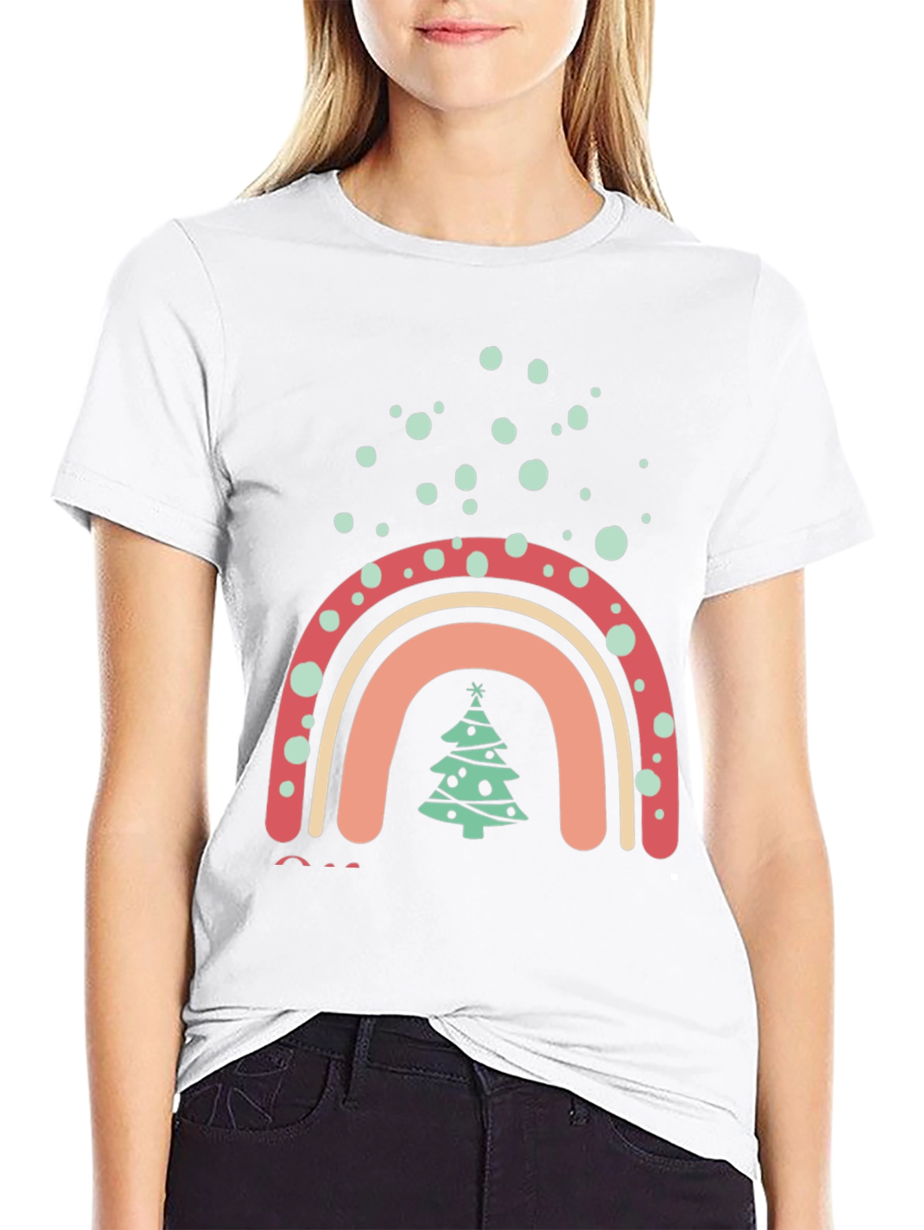 Festive Rainbow Christmas Tree T-Shirt