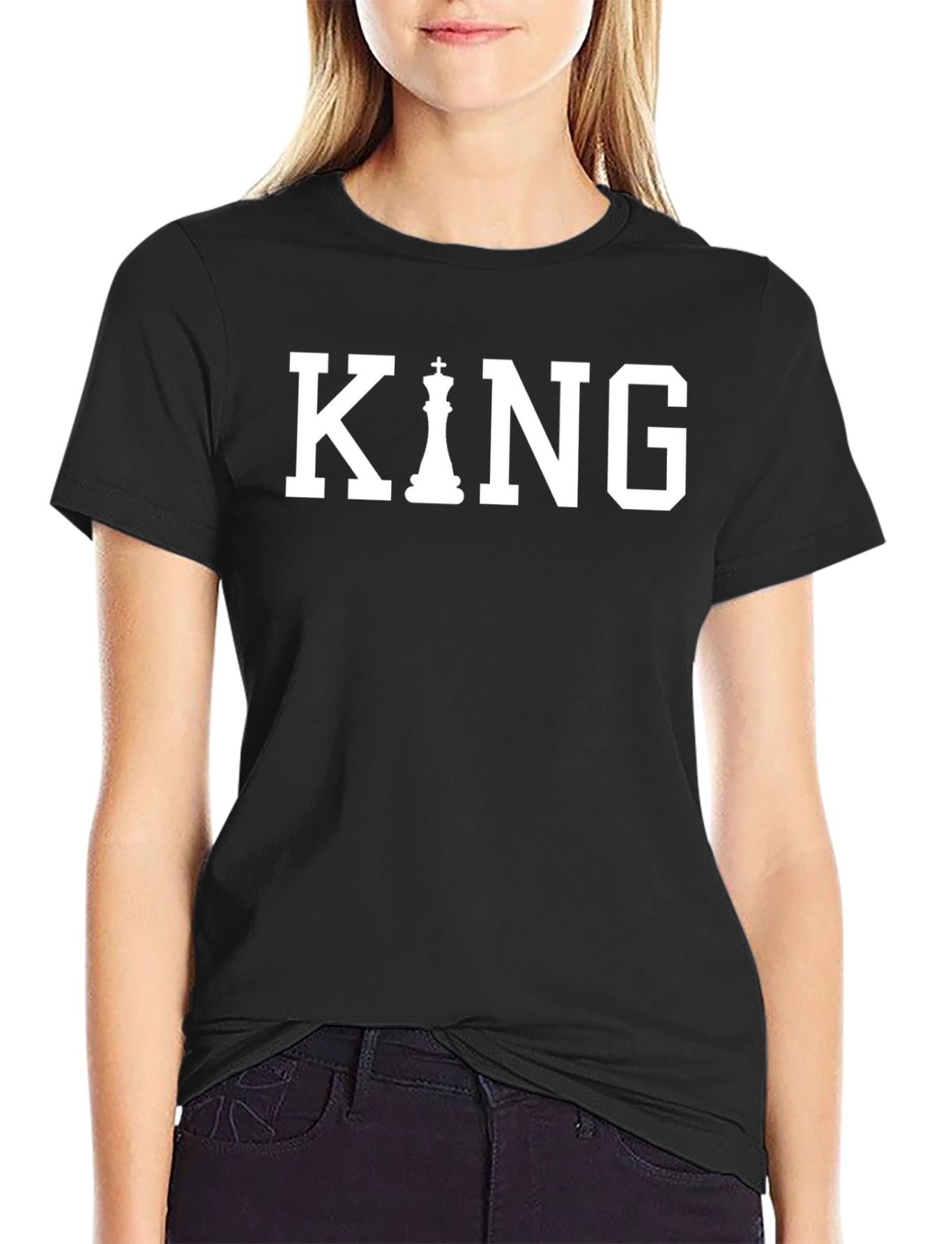King Chess Piece T-Shirt - Black Graphic Tee