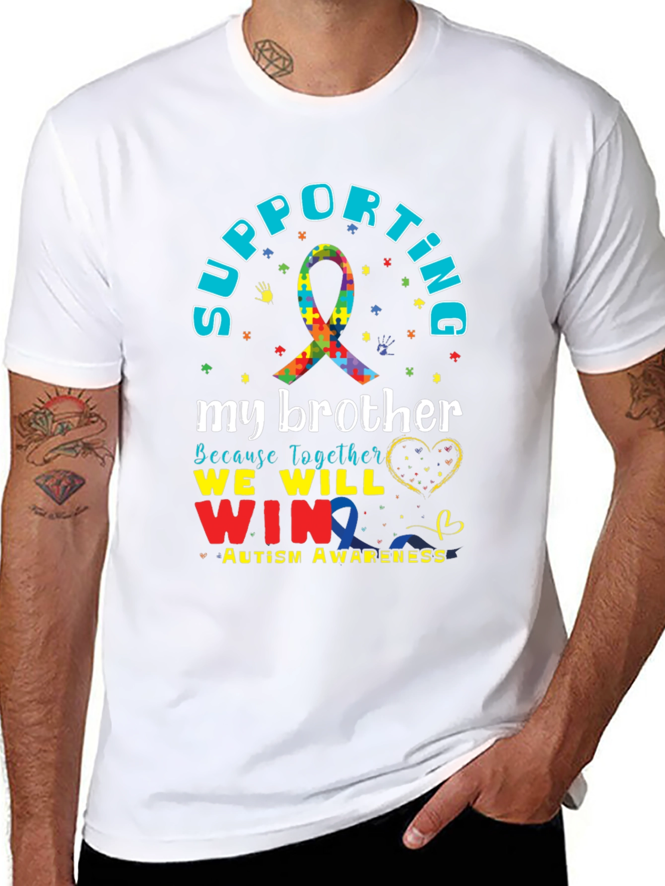 Supporting My Brother Autism Awareness T-Shirt
