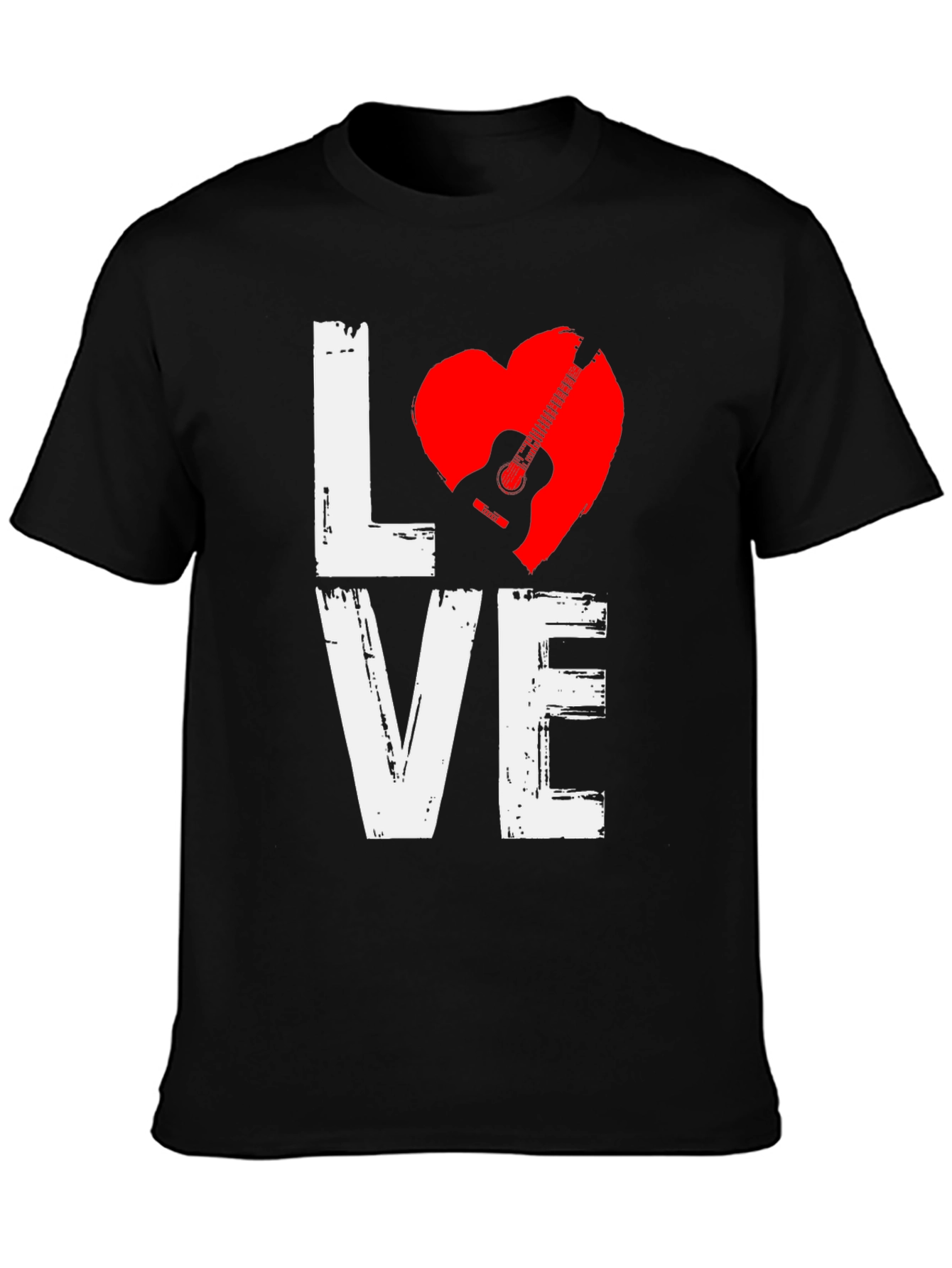 Guitar Love Graphic T-Shirt - Black