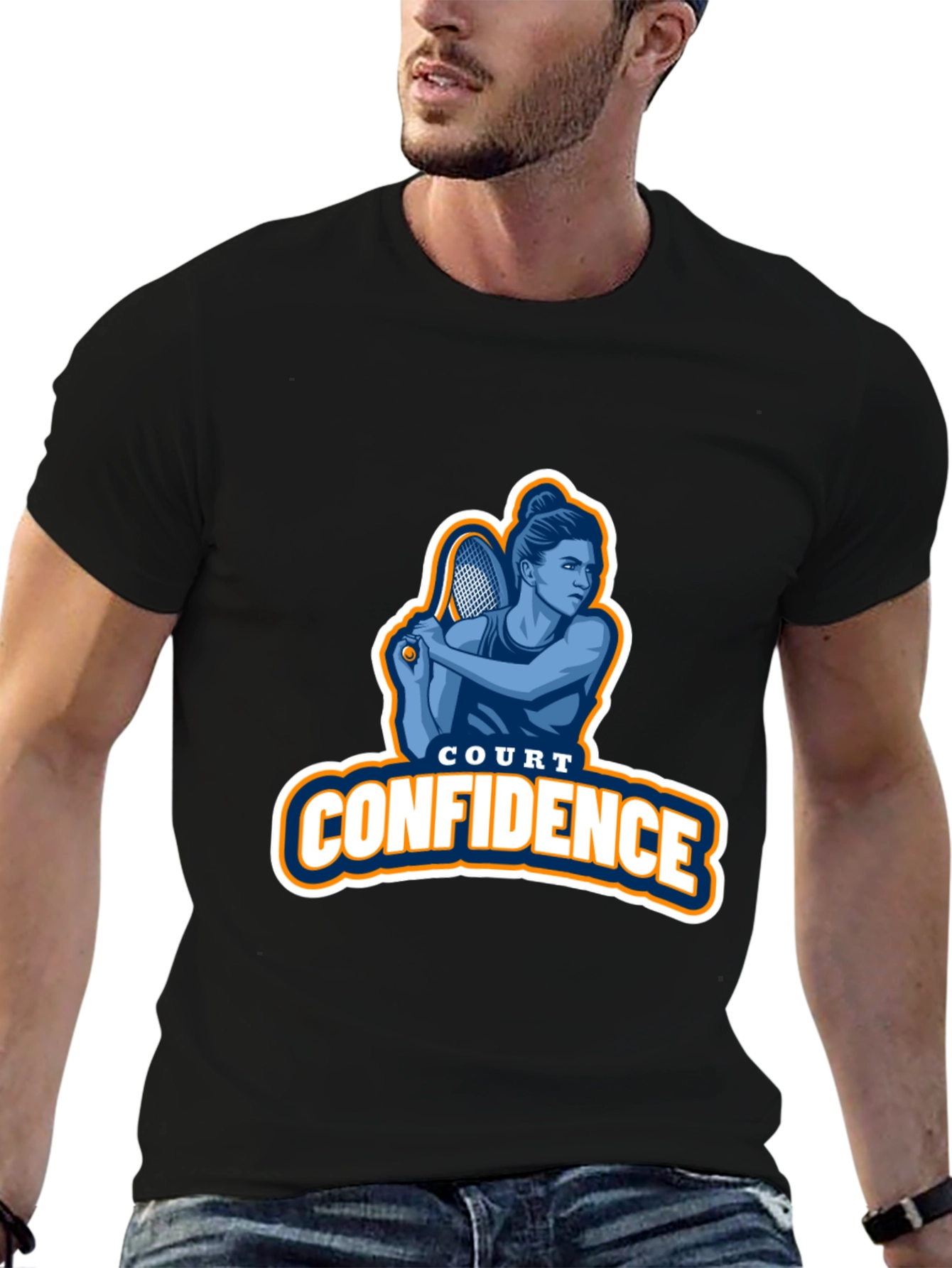 Court Confidence Tennis Graphic T-Shirt