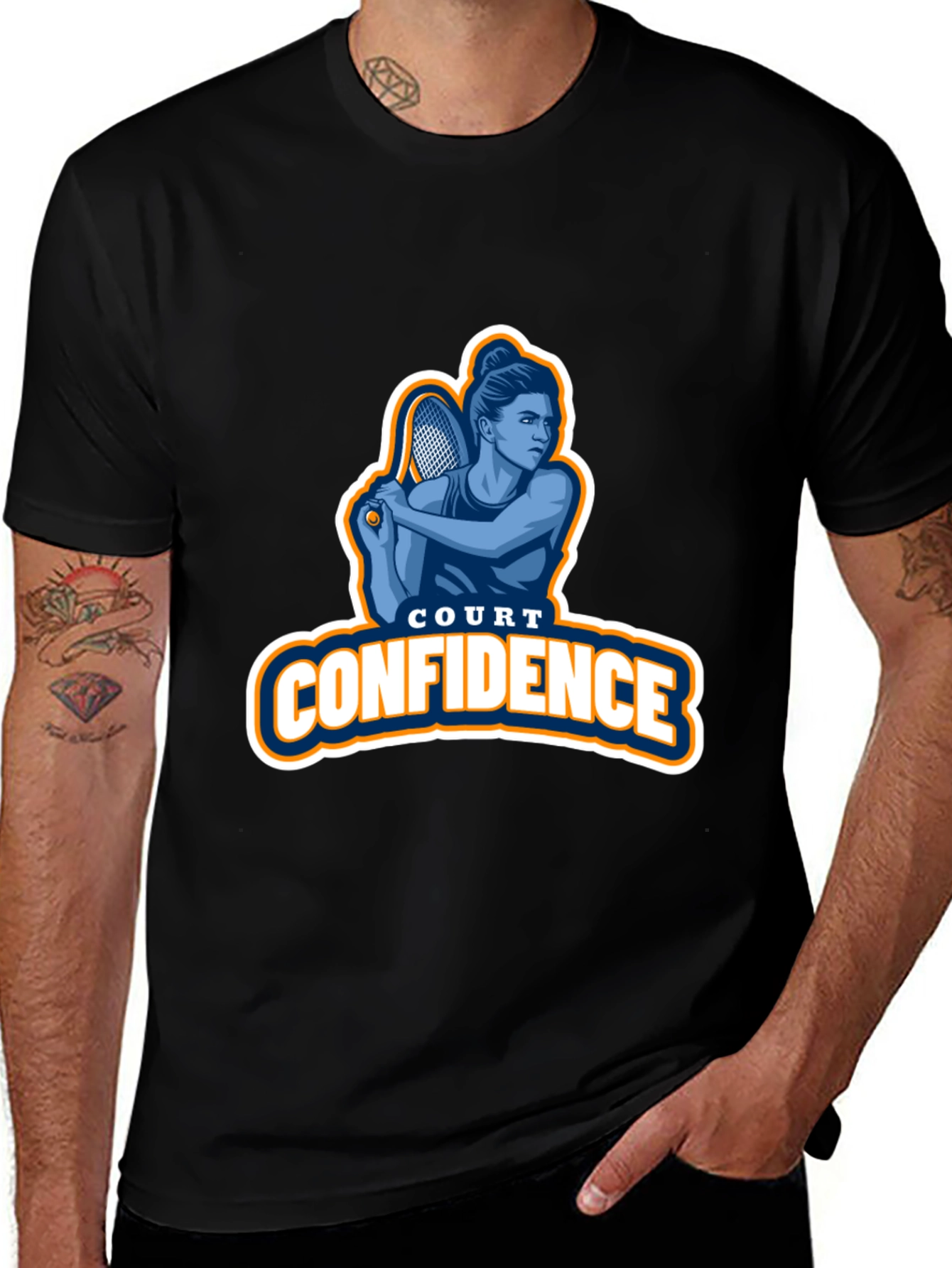 Court Confidence Tennis Graphic T-Shirt