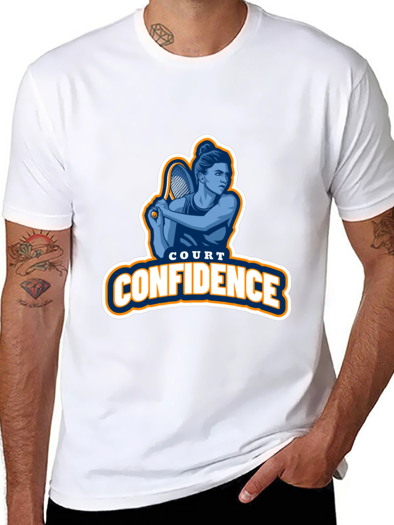 Court Confidence Tennis Graphic T-Shirt