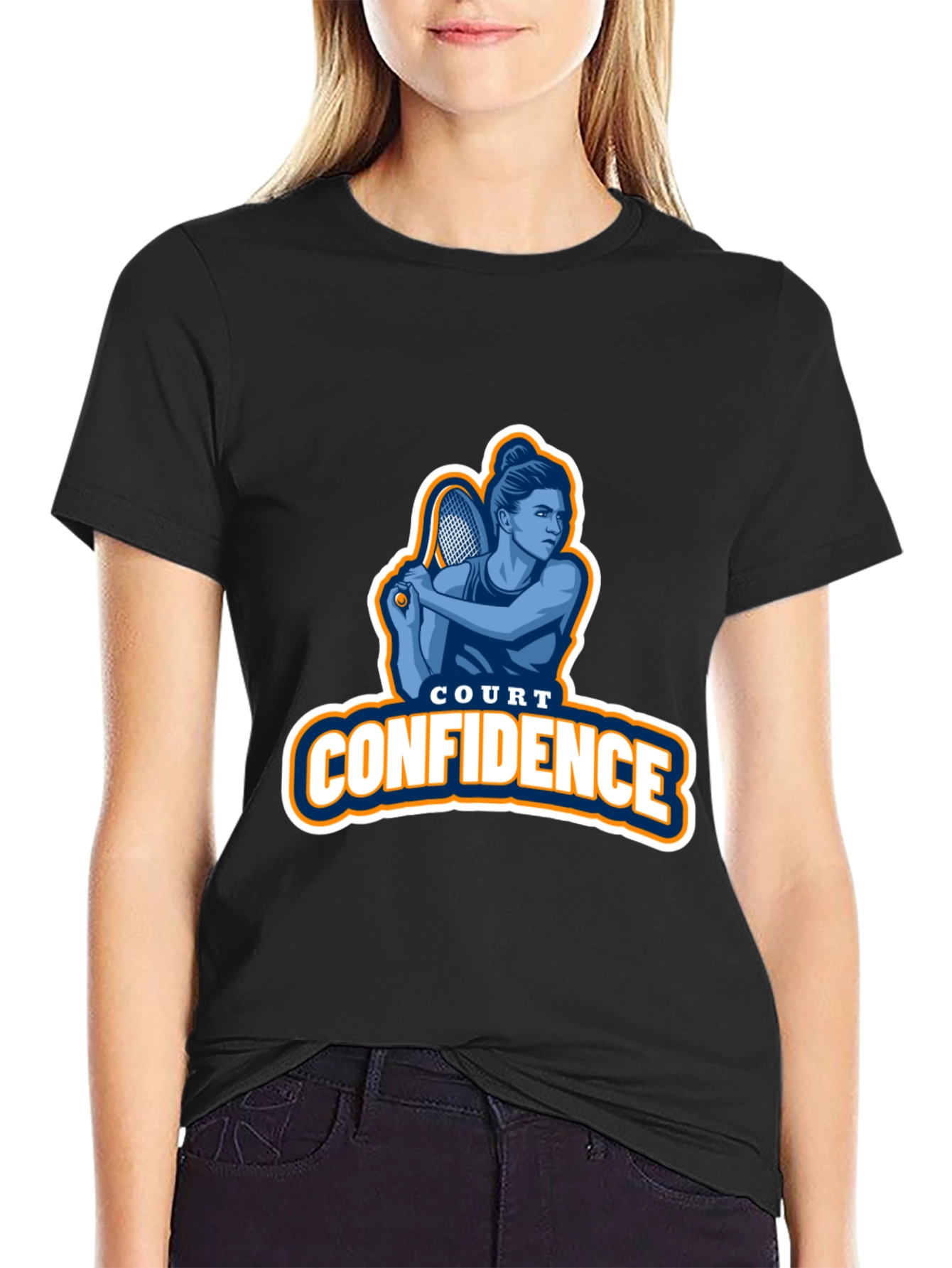 Court Confidence Tennis Graphic T-Shirt