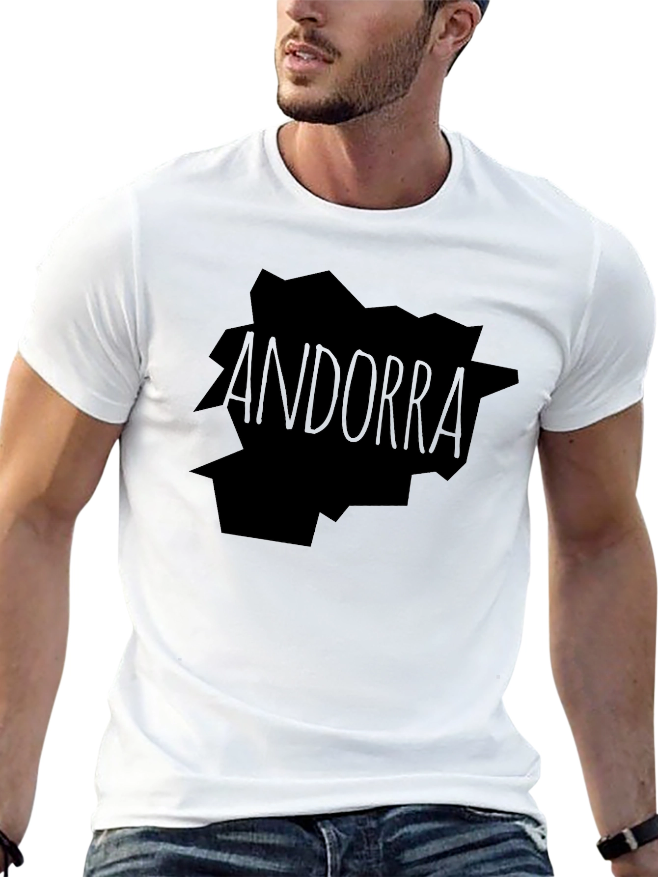 Andorra Map T-Shirt - Black Graphic Tee