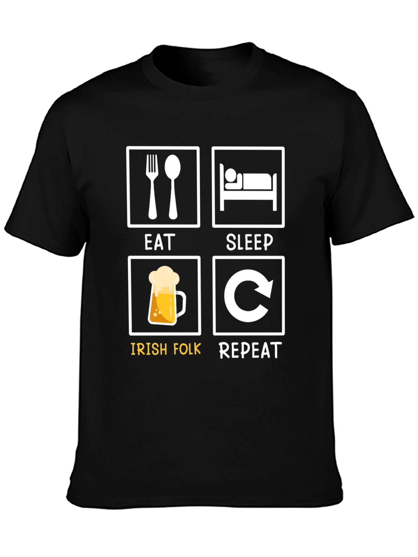 Eat Sleep Irish Folk Repeat T-Shirt