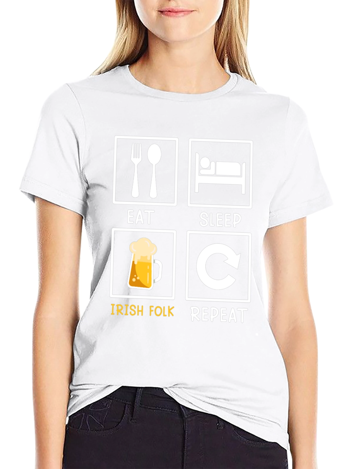 Eat Sleep Irish Folk Repeat T-Shirt