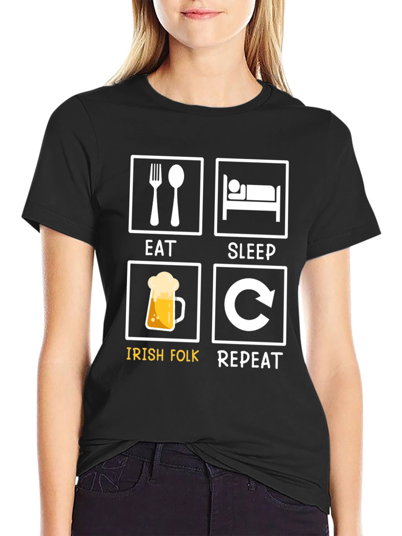 Eat Sleep Irish Folk Repeat T-Shirt