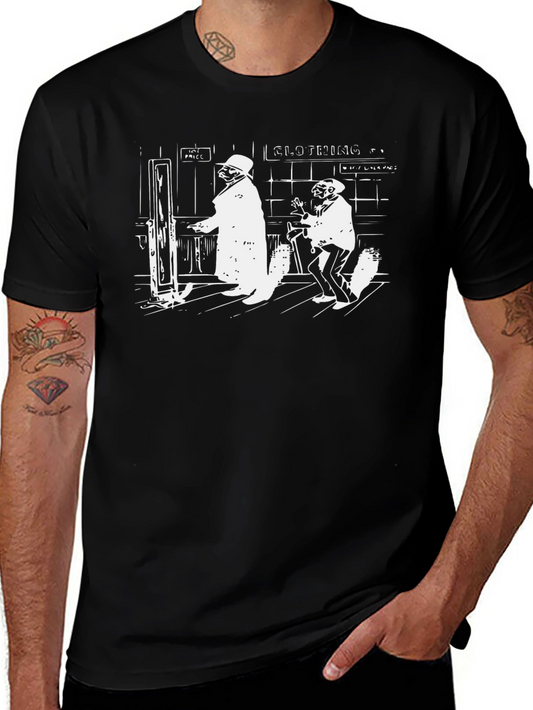 Black T-Shirt with Clothing Store Print