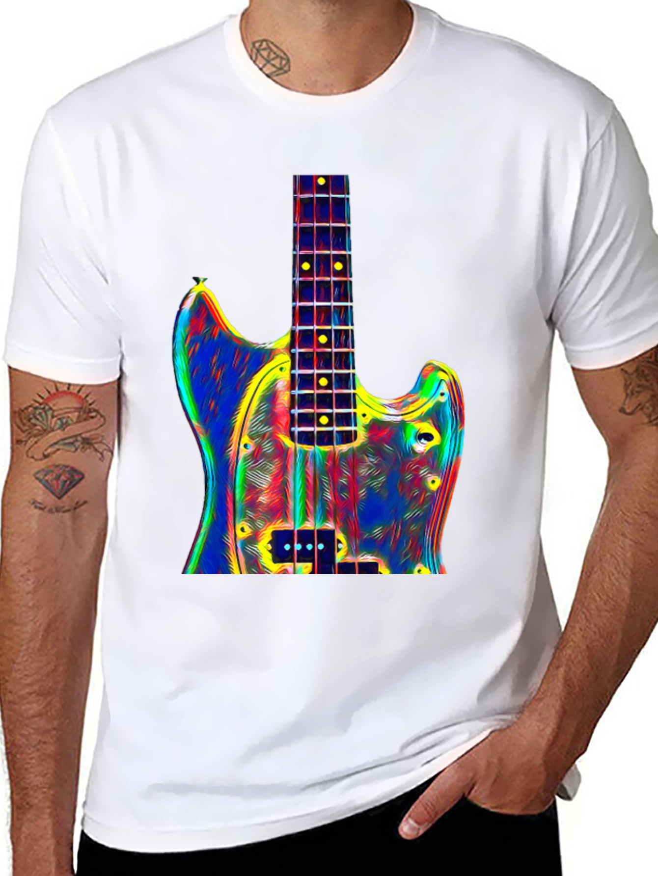 Abstract Guitar Graphic Tee - Unisex