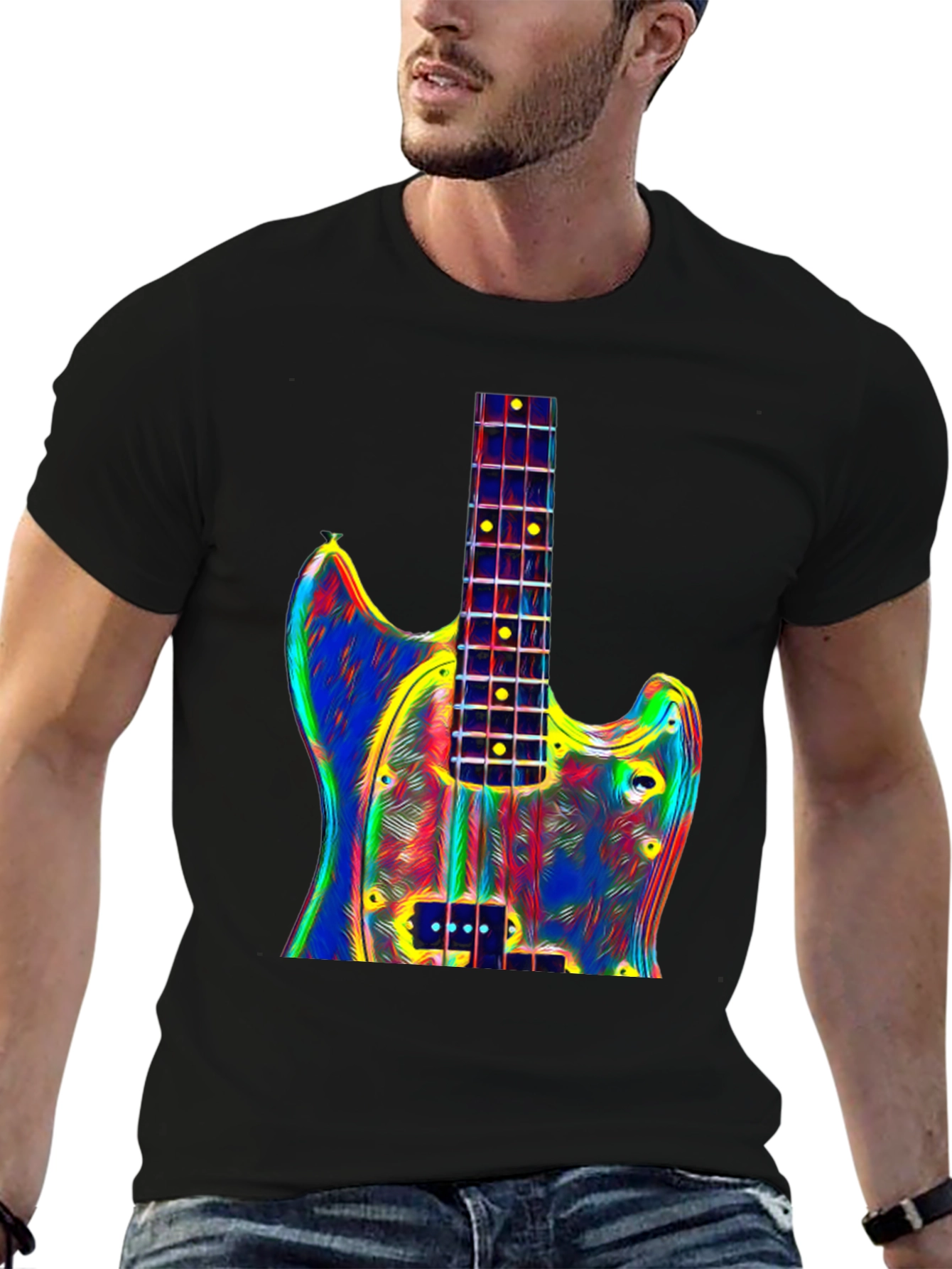 Abstract Guitar Graphic Tee - Unisex