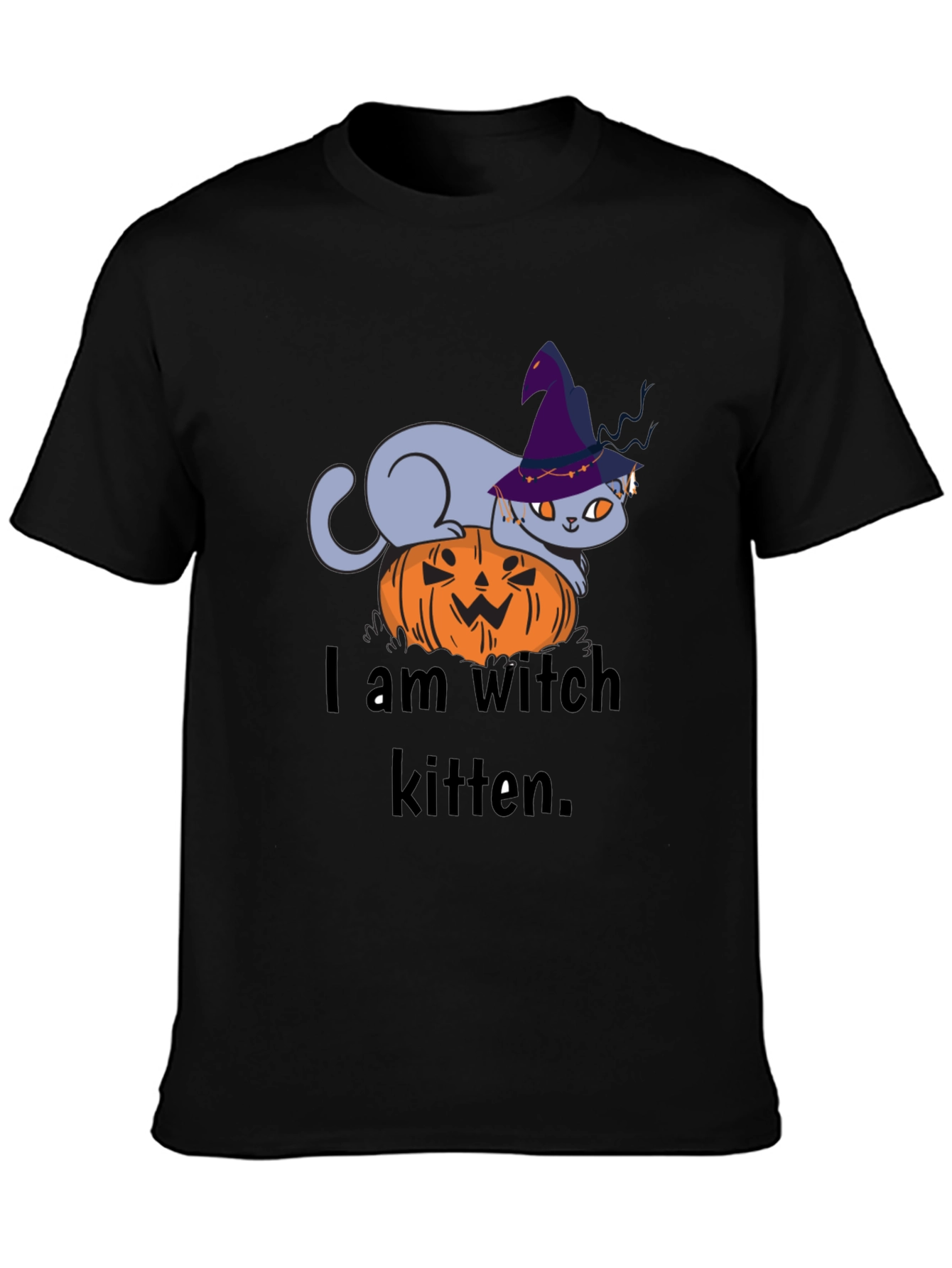 Witch Kitten Tee - Halloween Cat T-Shirt