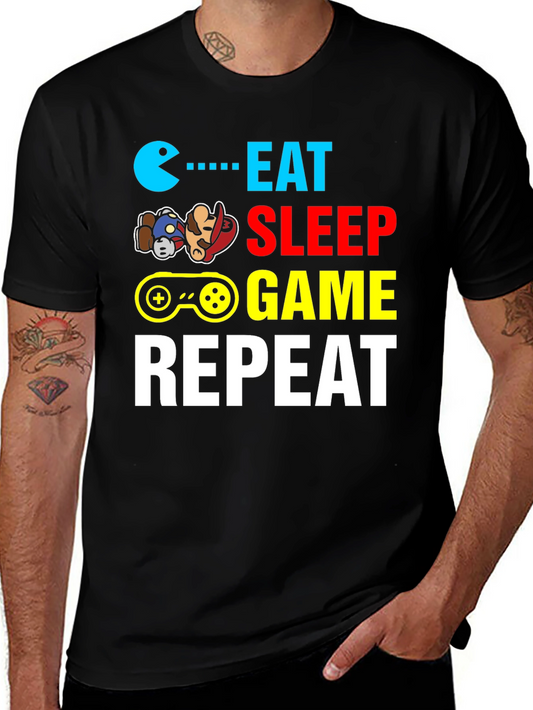 Eat Sleep Game Repeat Gamer T-Shirt