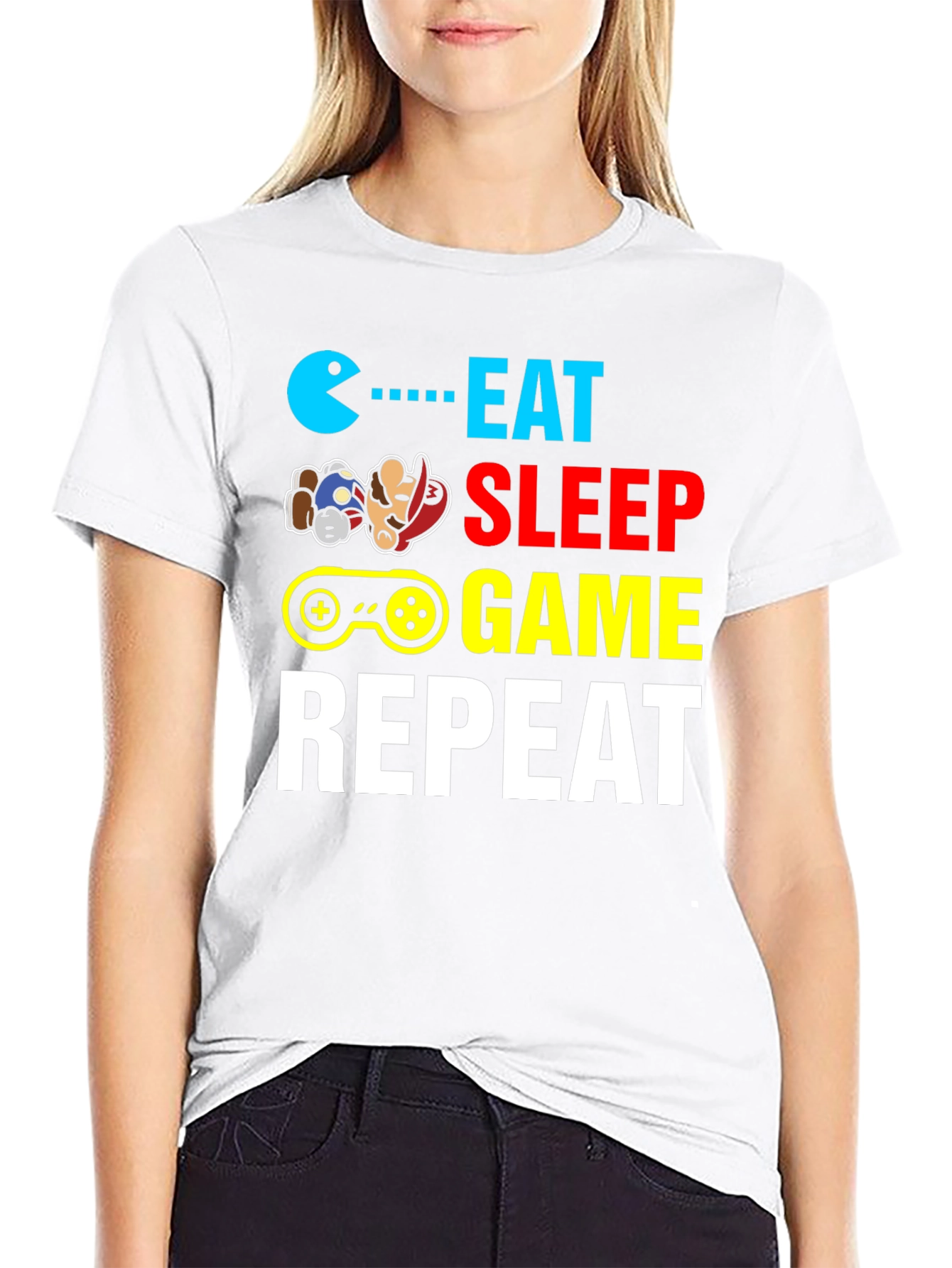 Eat Sleep Game Repeat Gamer T-Shirt