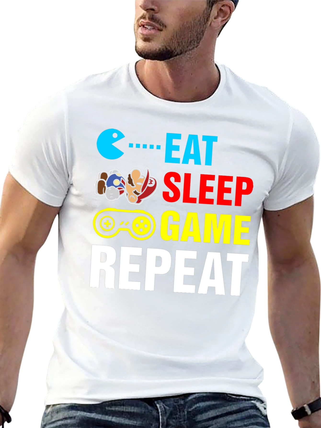 Eat Sleep Game Repeat Gamer T-Shirt