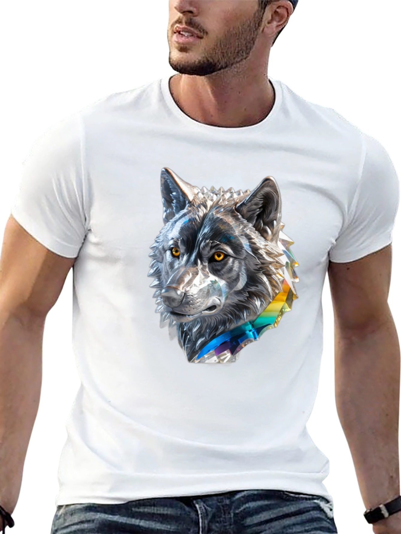 Wolf Graphic Tee - Mens Black T-Shirt