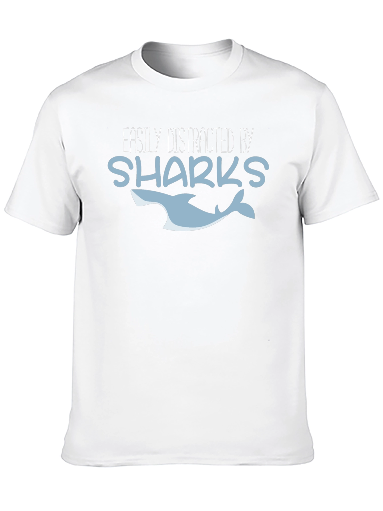 Easily Distracted By Sharks T-Shirt - Black