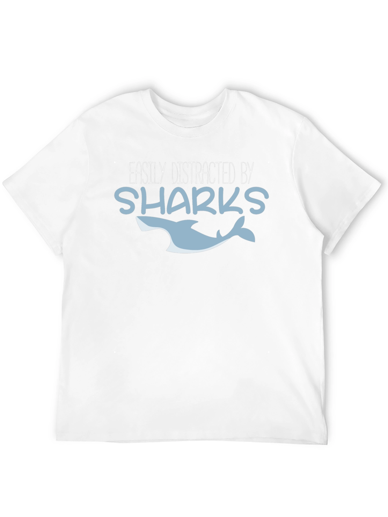 Easily Distracted By Sharks T-Shirt - Black