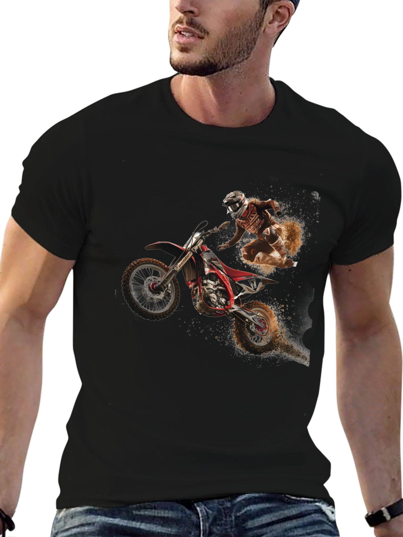 Dirt Bike Rider Graphic T-Shirt