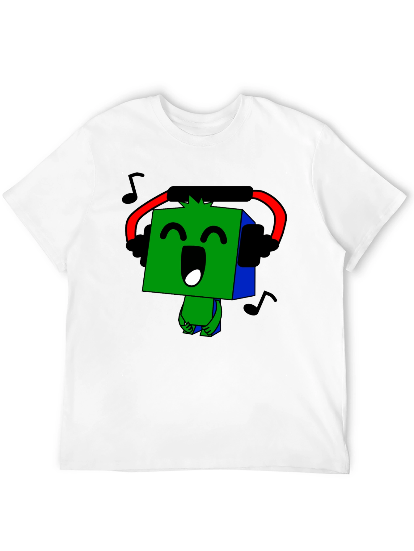 Musical Block Character Graphic Tee - Black