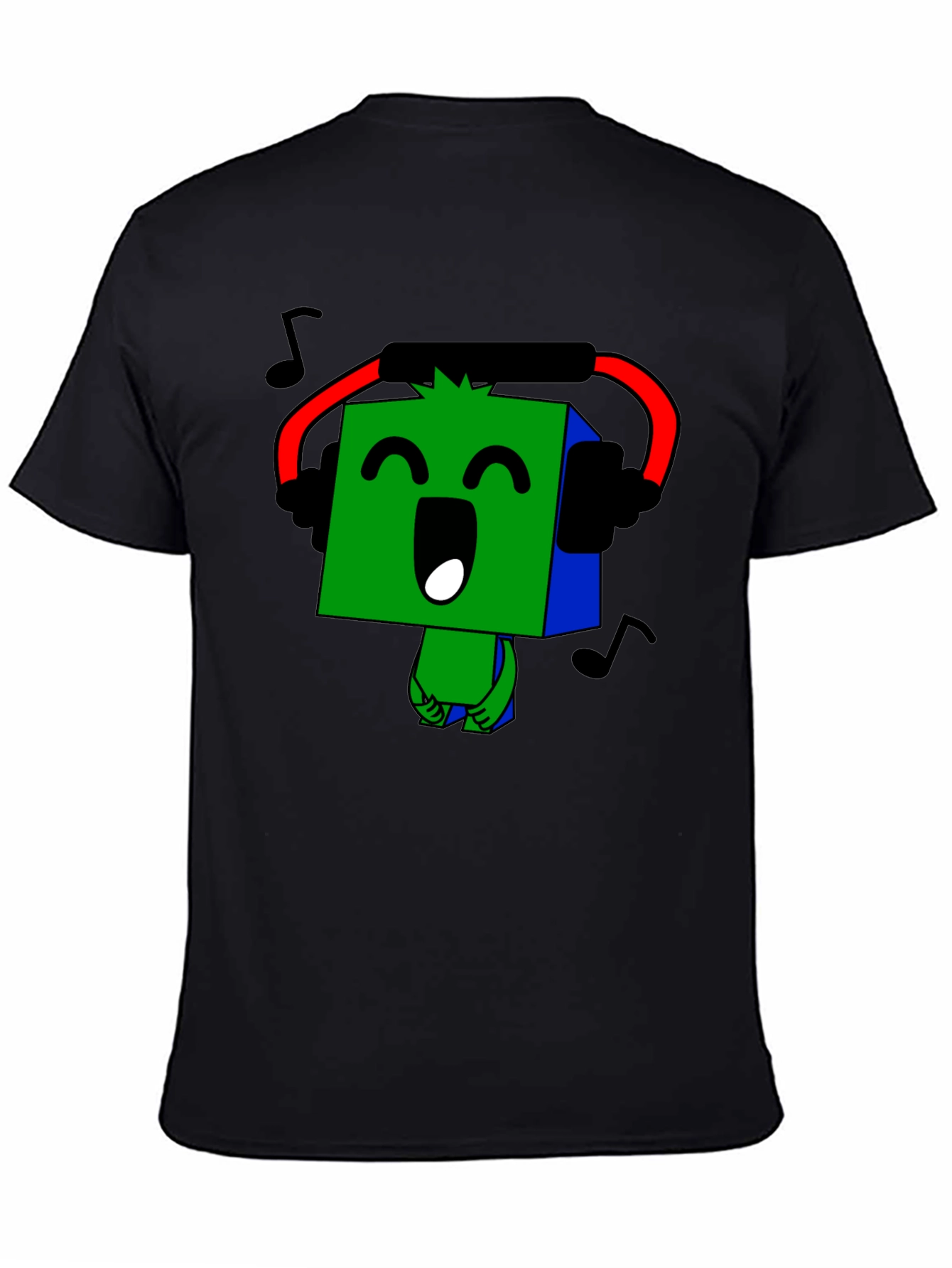 Musical Block Character Graphic Tee - Black