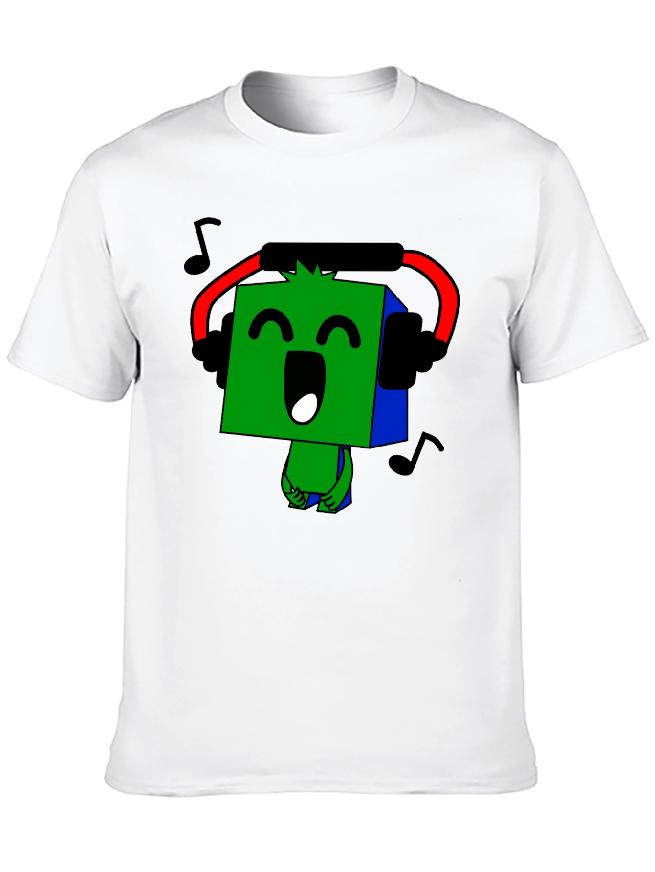 Musical Block Character Graphic Tee - Black