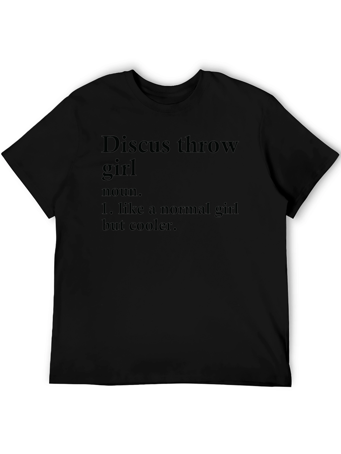Discus Throw Girl T-Shirt - Novelty Sports Tee