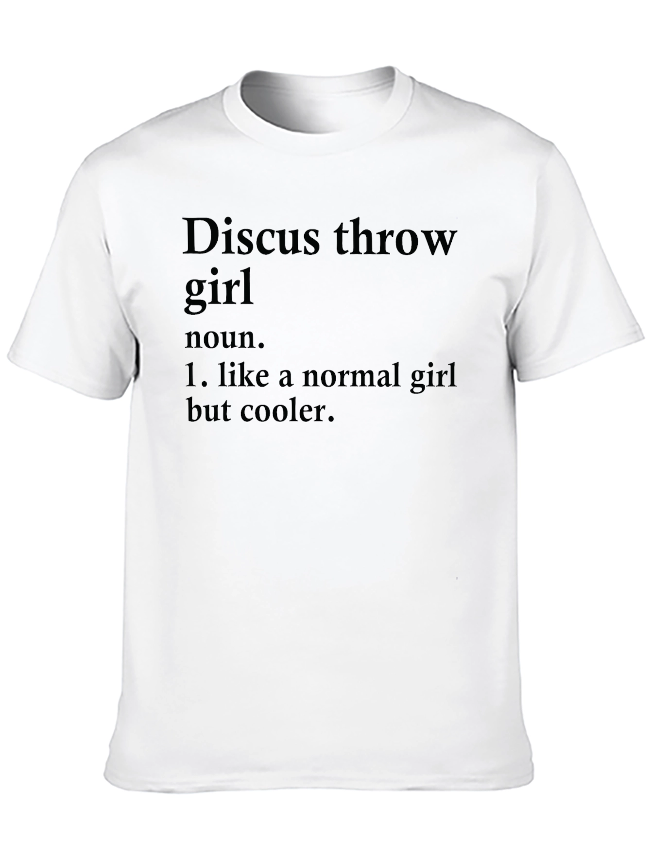 Discus Throw Girl T-Shirt - Novelty Sports Tee