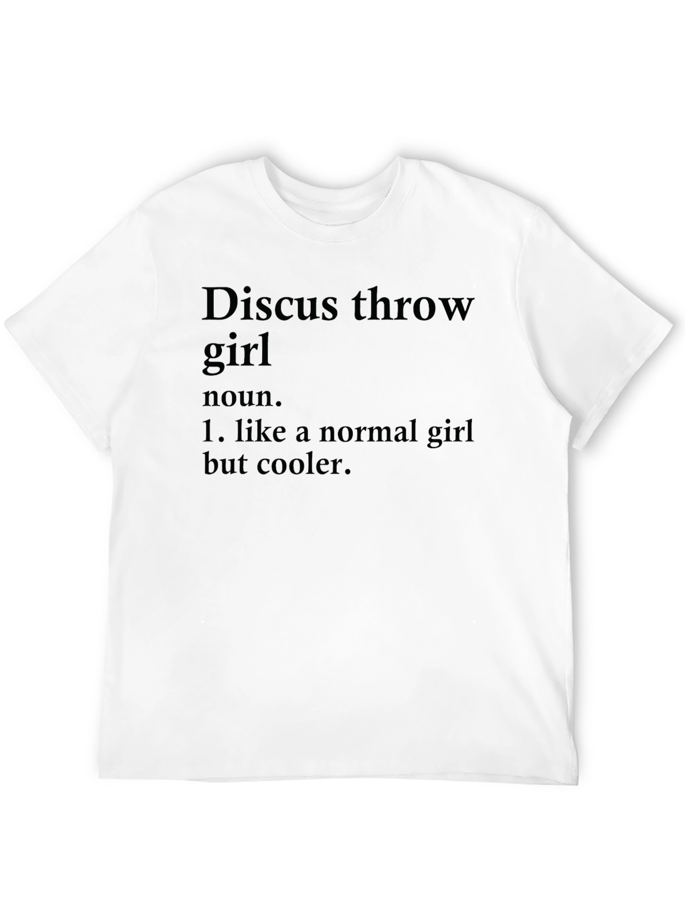 Discus Throw Girl T-Shirt - Novelty Sports Tee
