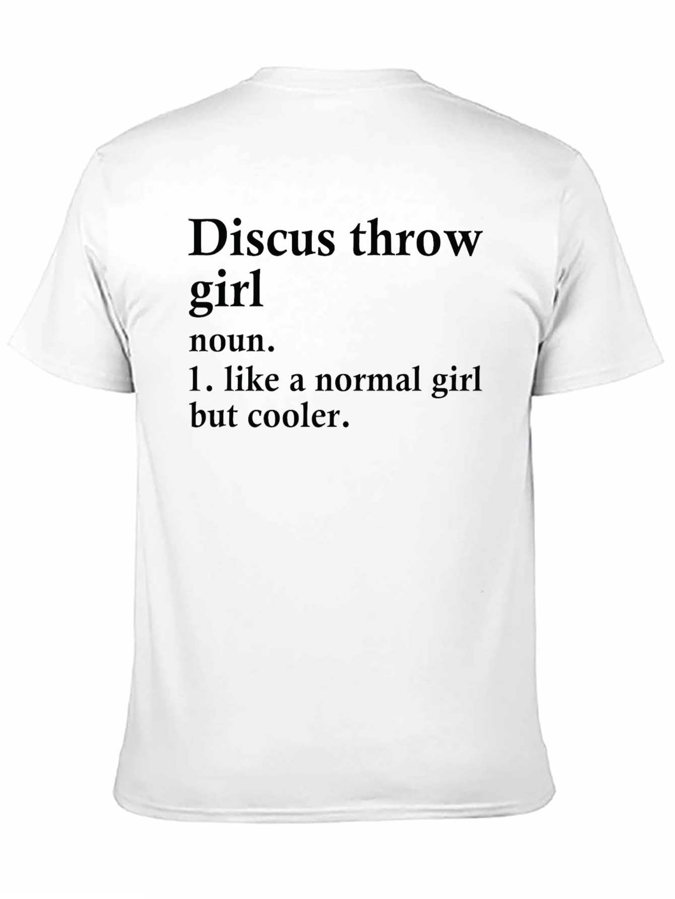 Discus Throw Girl T-Shirt - Novelty Sports Tee