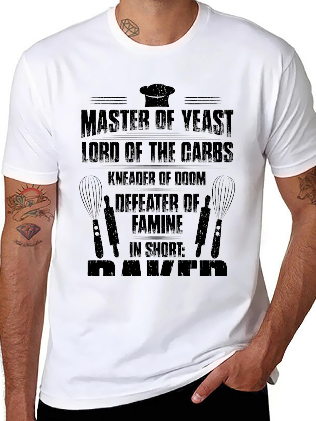 Master Baker T-Shirt - Yeast Carbs Kneader of Doom