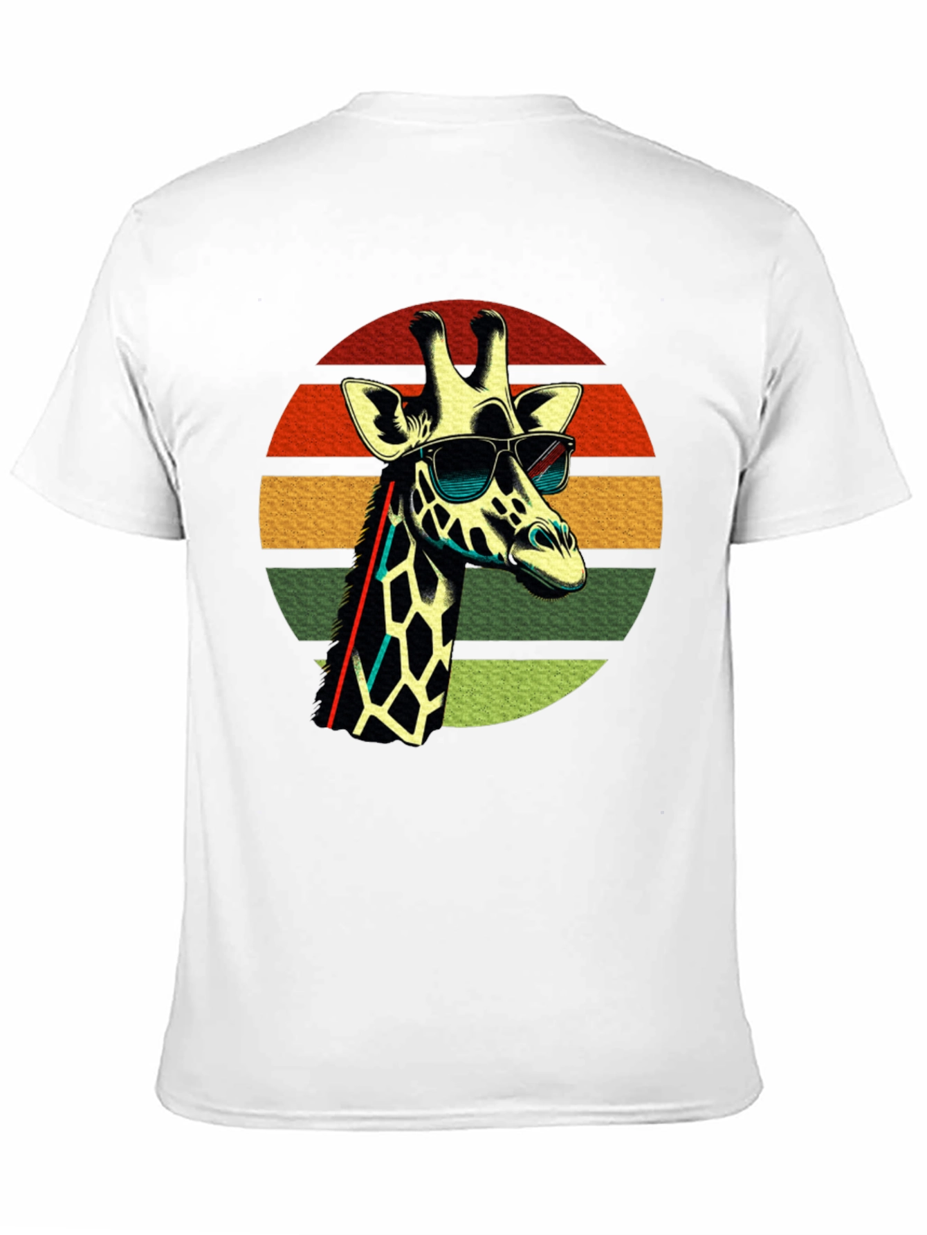 Cool Giraffe Retro Sunset T-Shirt