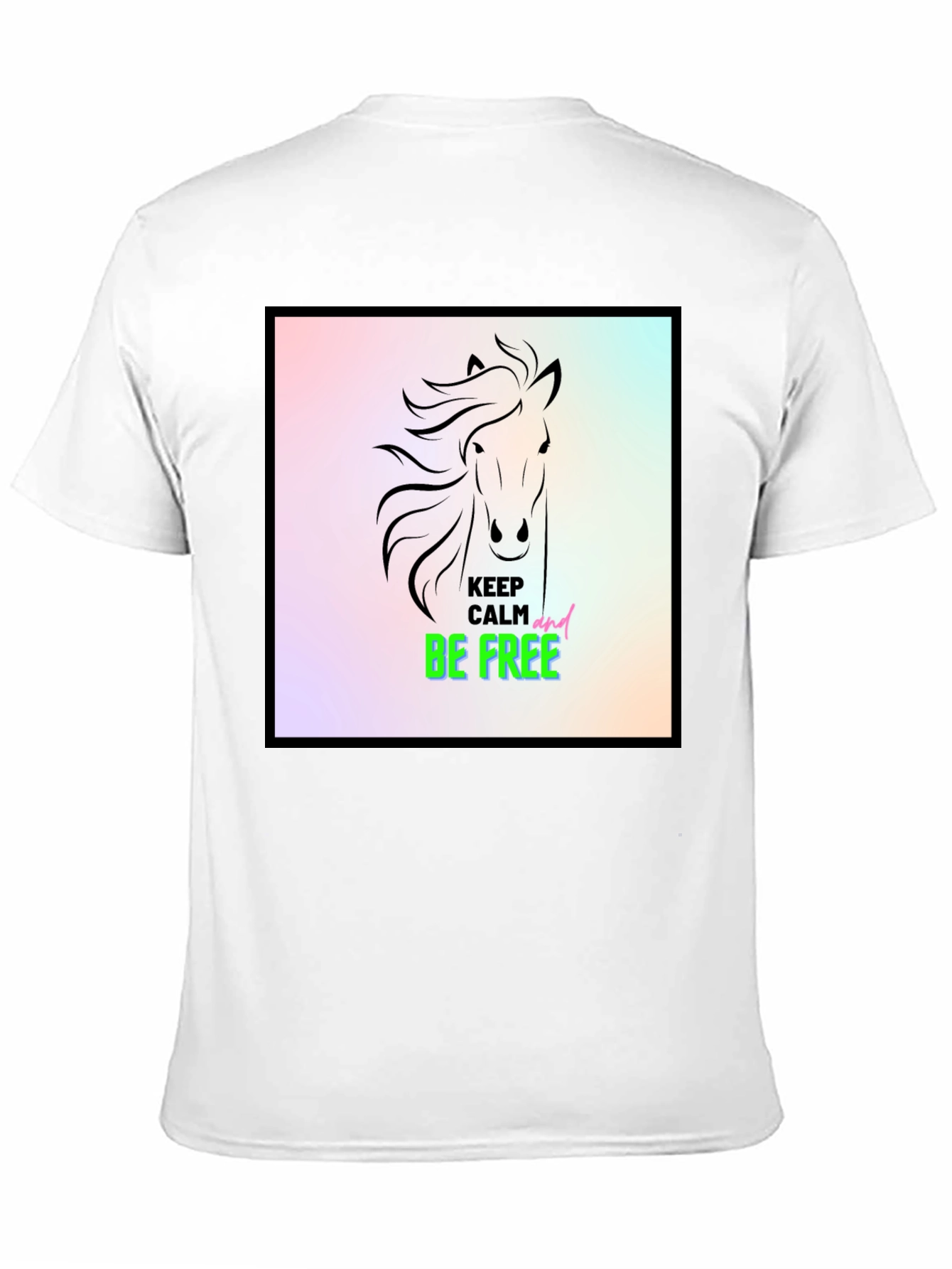 Keep Calm & Be Free Horse Graphic Tee