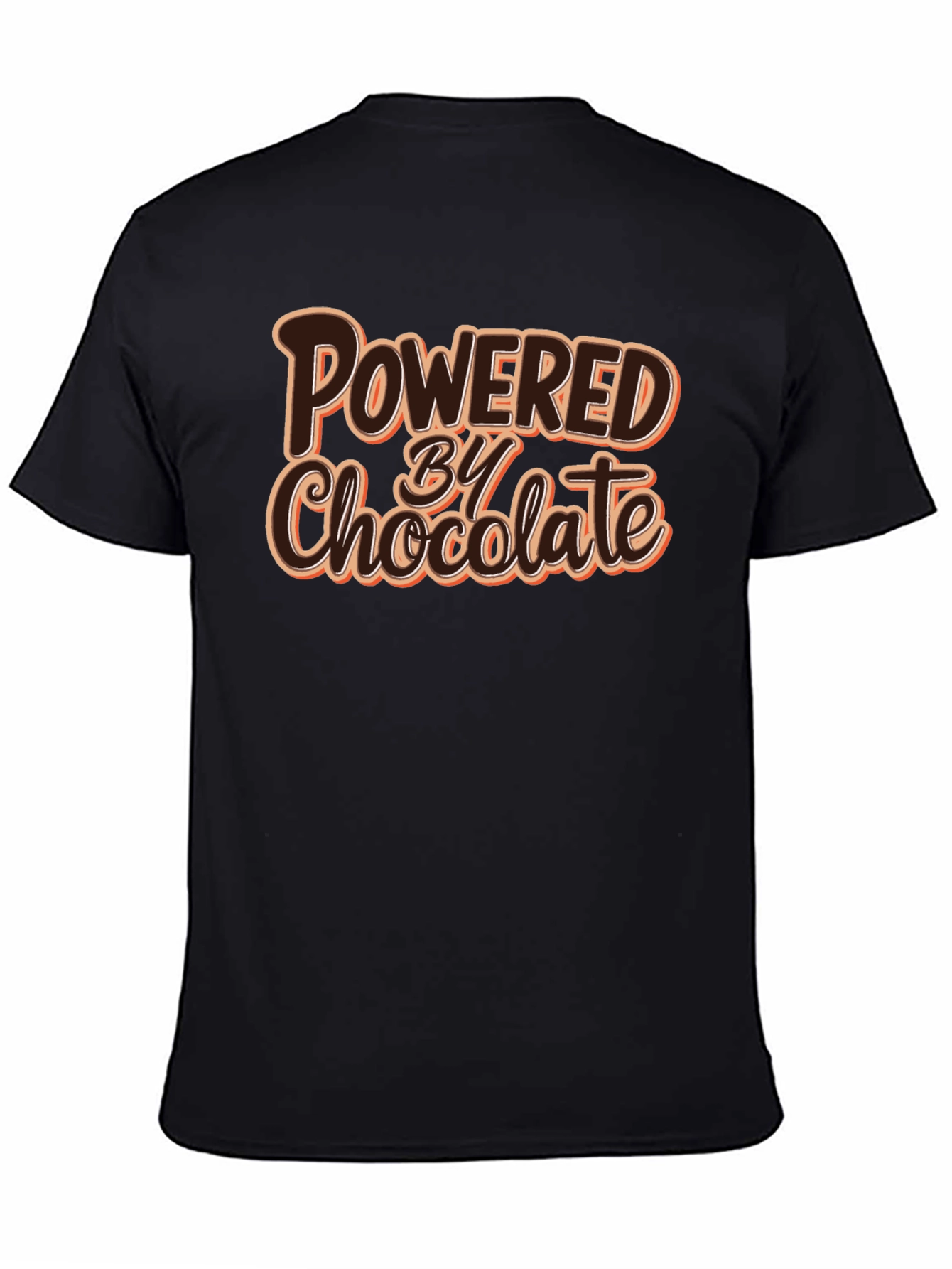 Powered By Chocolate T-Shirt - Funny Foodie Tee