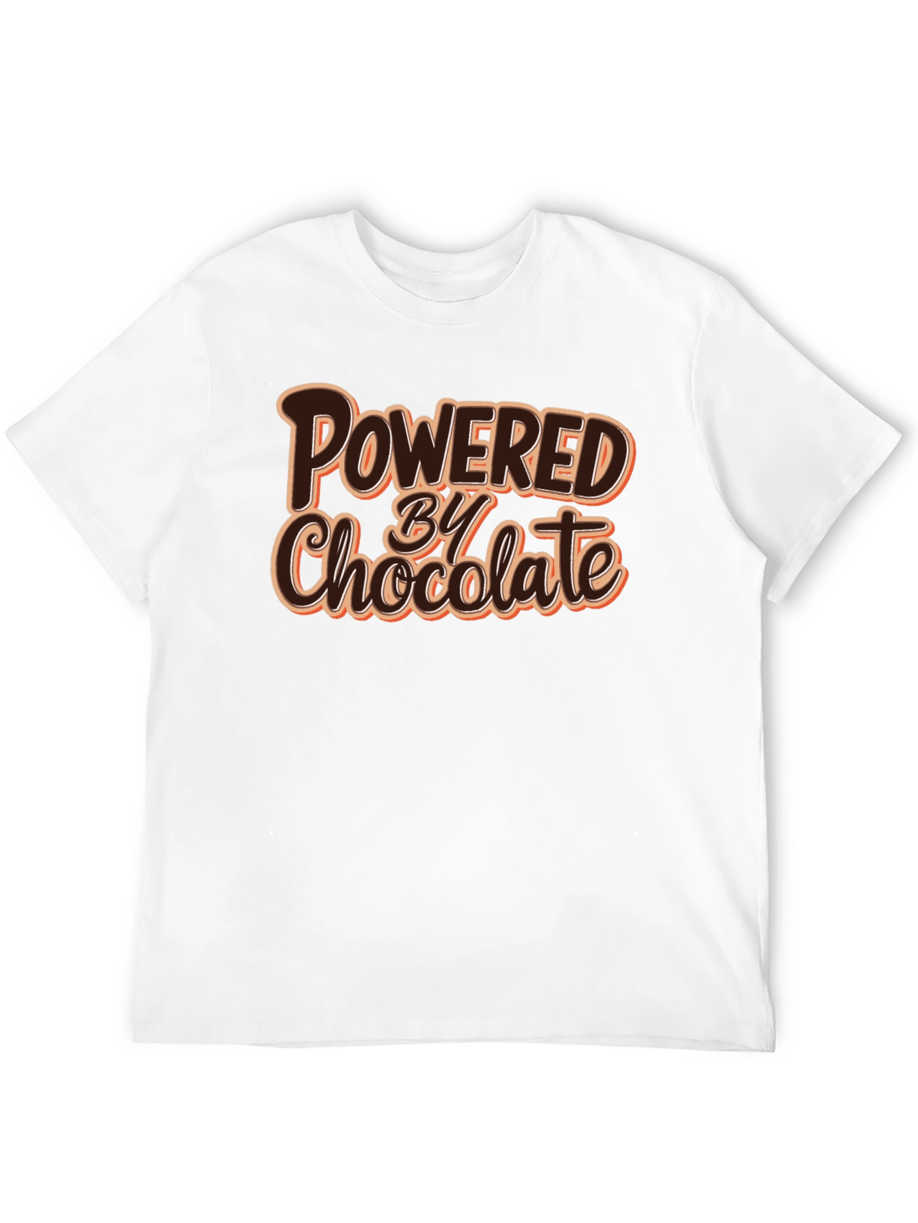 Powered By Chocolate T-Shirt - Funny Foodie Tee