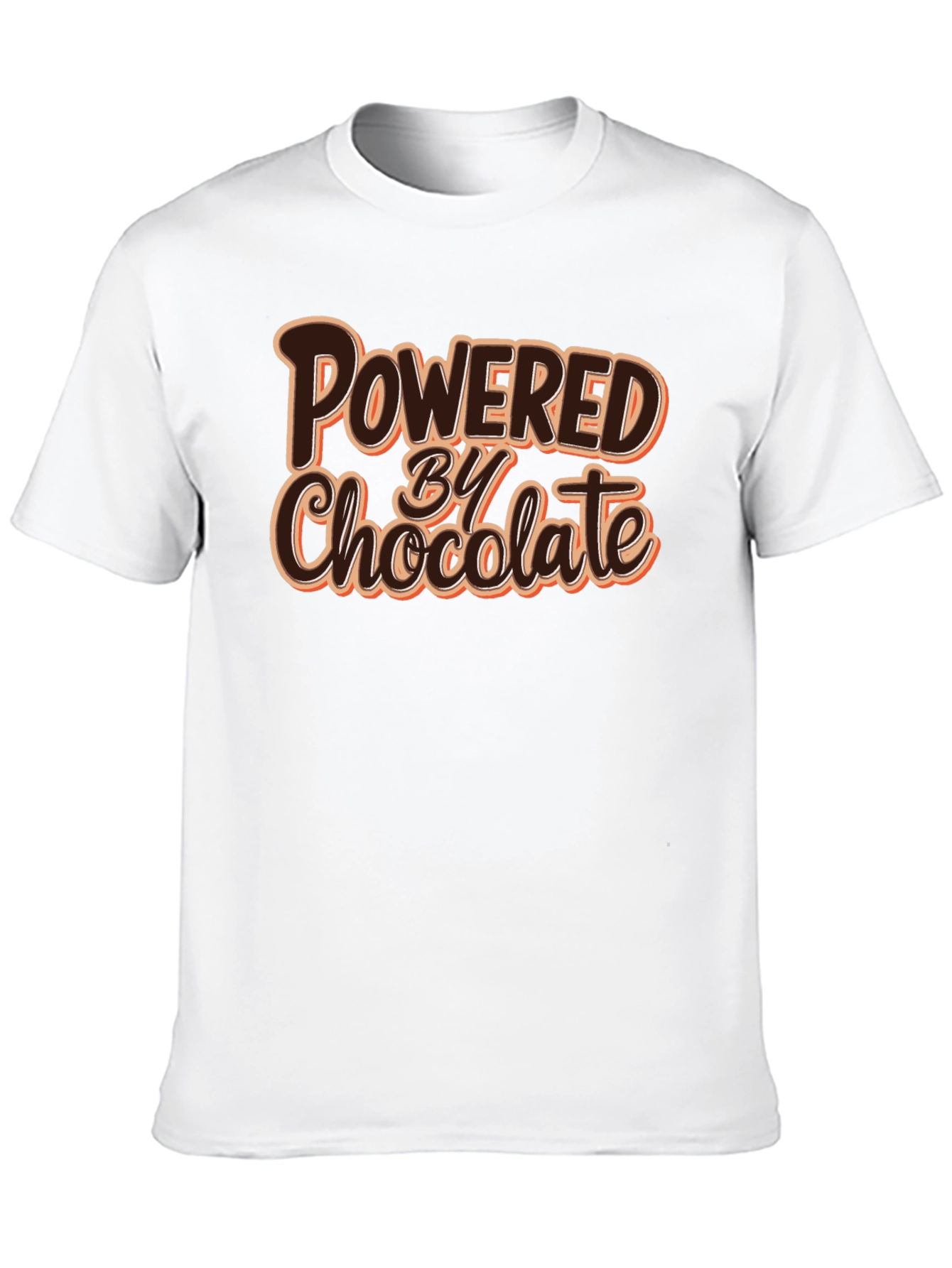 Powered By Chocolate T-Shirt - Funny Foodie Tee