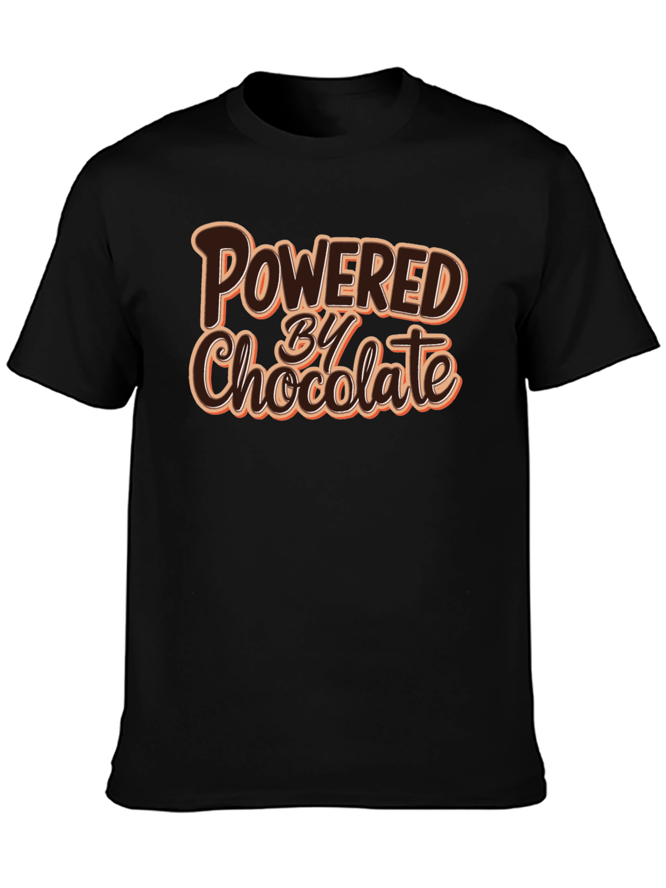 Powered By Chocolate T-Shirt - Funny Foodie Tee
