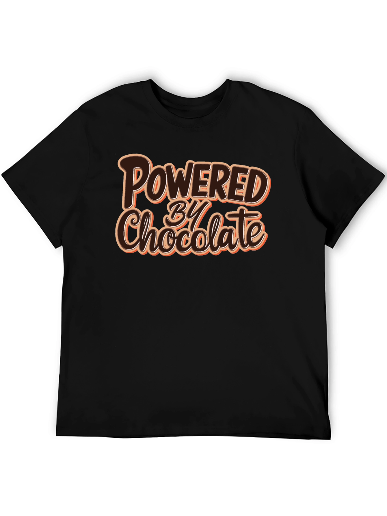 Powered By Chocolate T-Shirt - Funny Foodie Tee