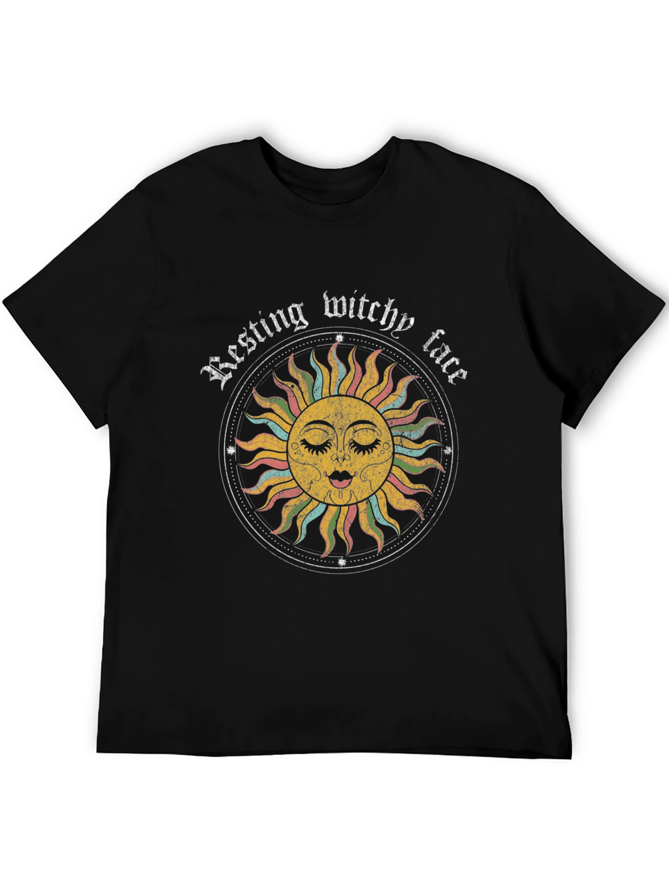 Resting Witchy Face Graphic Tee - Black Unisex T-Shirt
