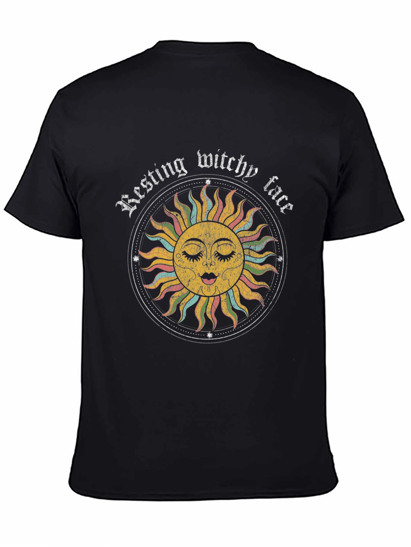 Resting Witchy Face Graphic Tee - Black Unisex T-Shirt