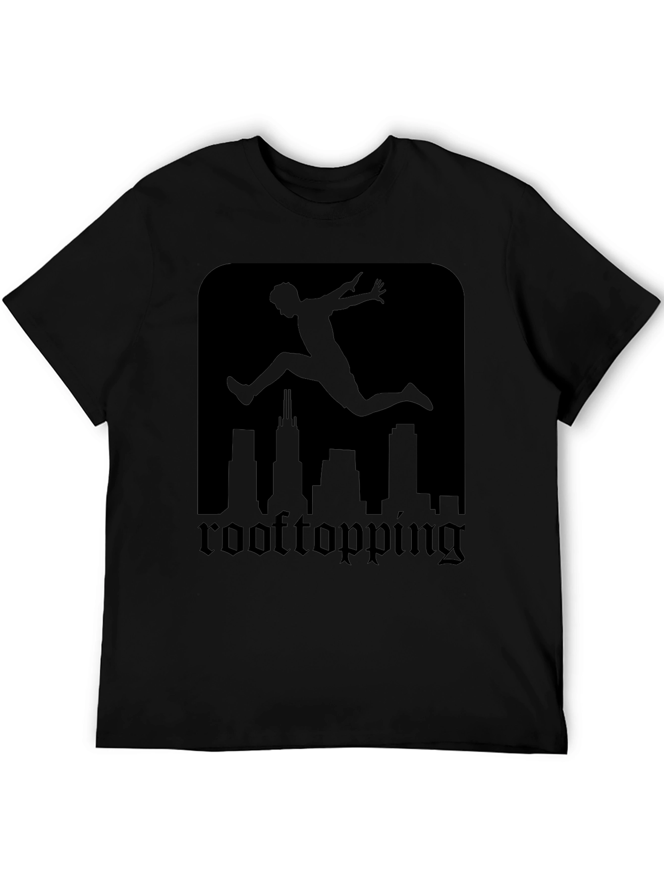 Rooftopping Silhouette Graphic Tee - Urban Style