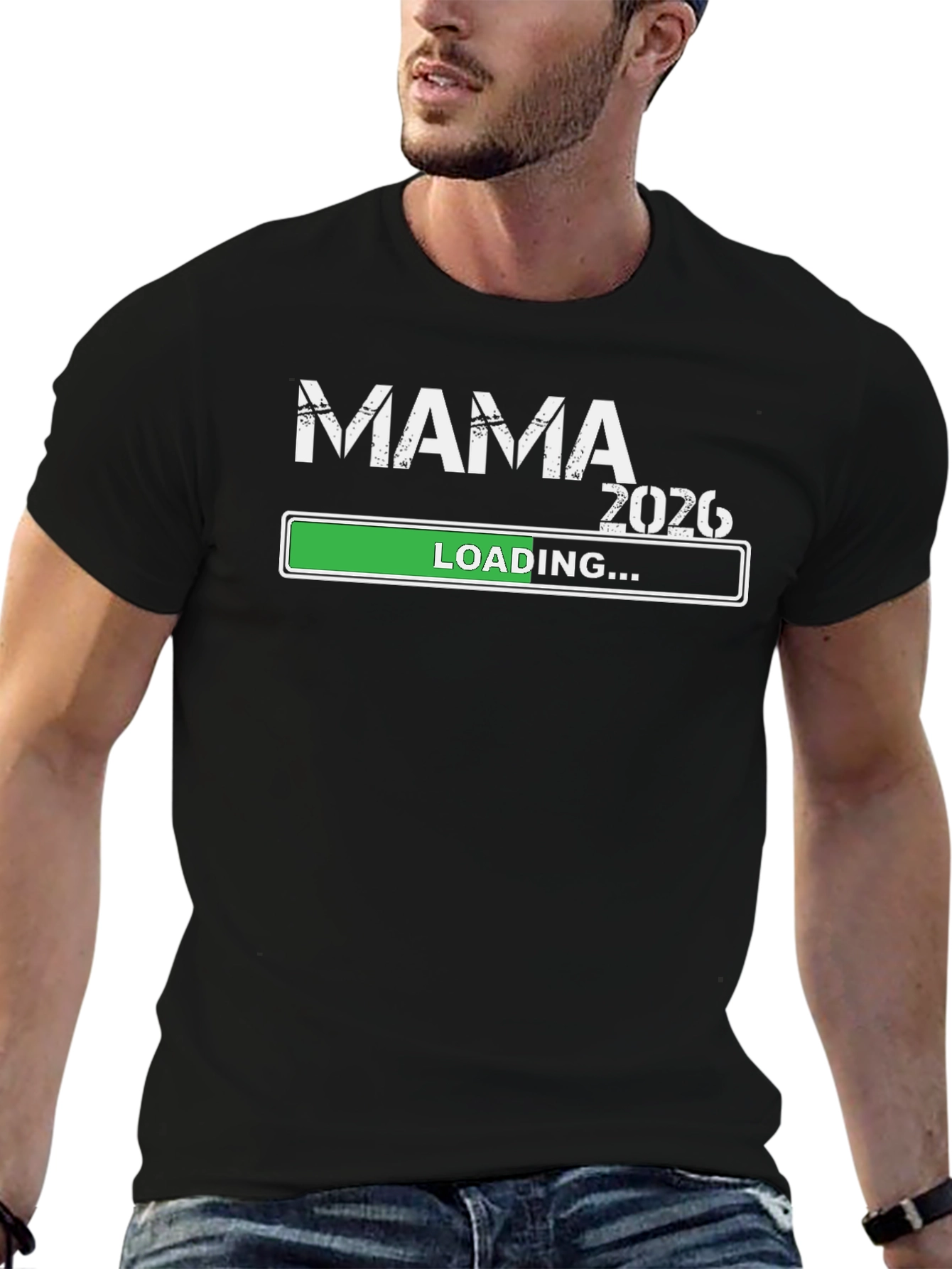 Mama 2026 Loading T-Shirt - Pregnancy Announcement Tee