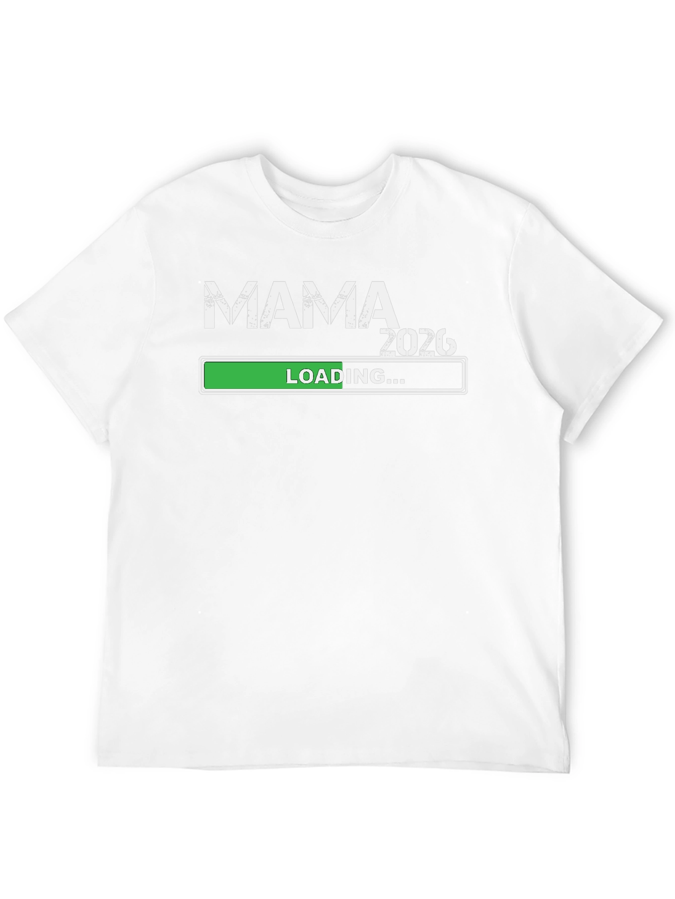 Mama 2026 Loading T-Shirt - Pregnancy Announcement Tee
