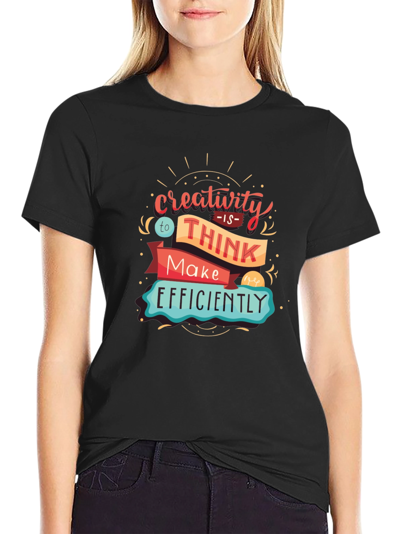 Creative Thinking T-Shirt - Black Graphic Tee