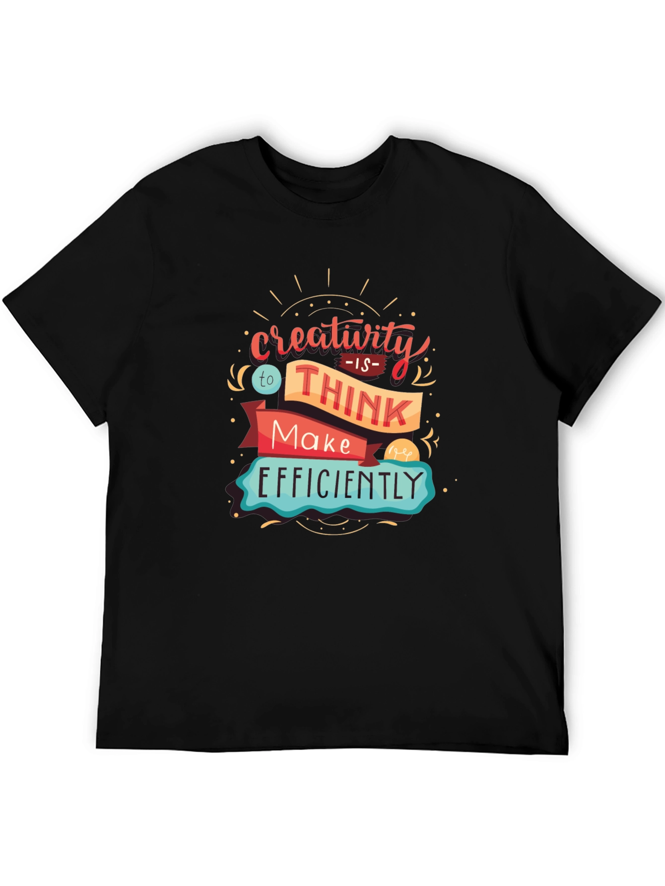 Creative Thinking T-Shirt - Black Graphic Tee