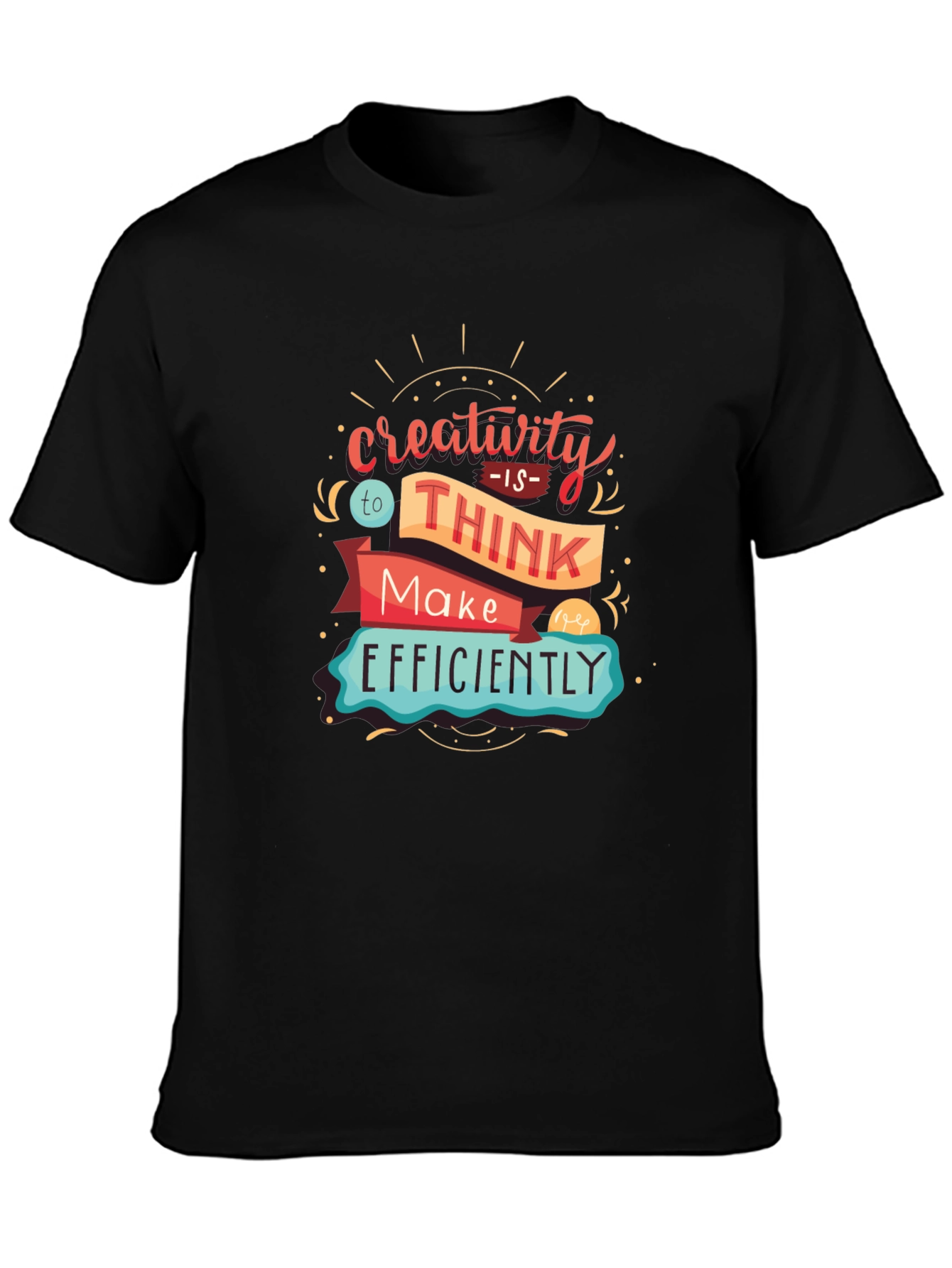 Creative Thinking T-Shirt - Black Graphic Tee