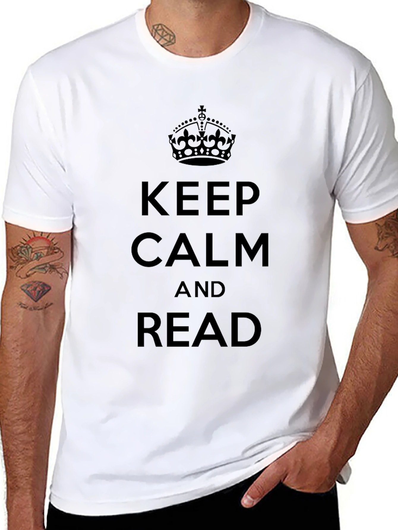 Keep Calm and Read Black T-Shirt