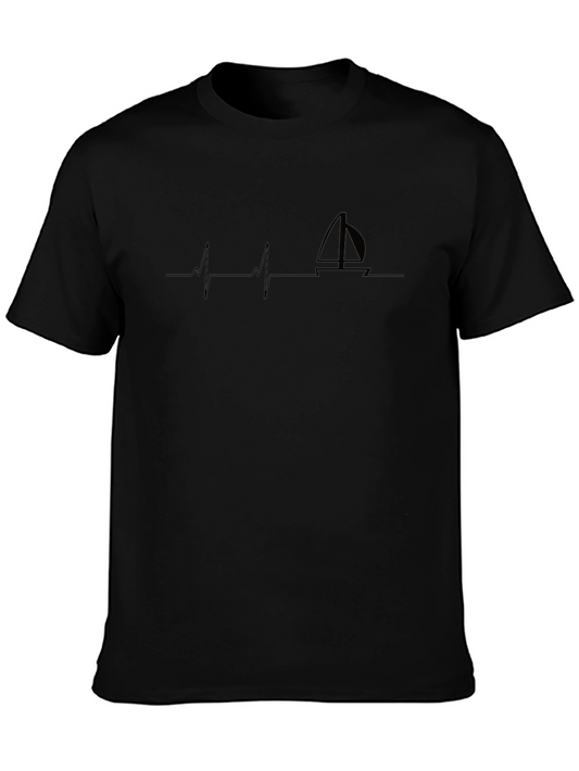 Sailboat Heartbeat Graphic Tee