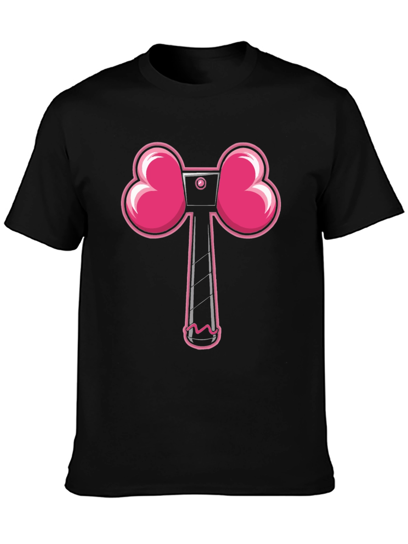 Novelty Pink Heart Hammer Graphic Tee