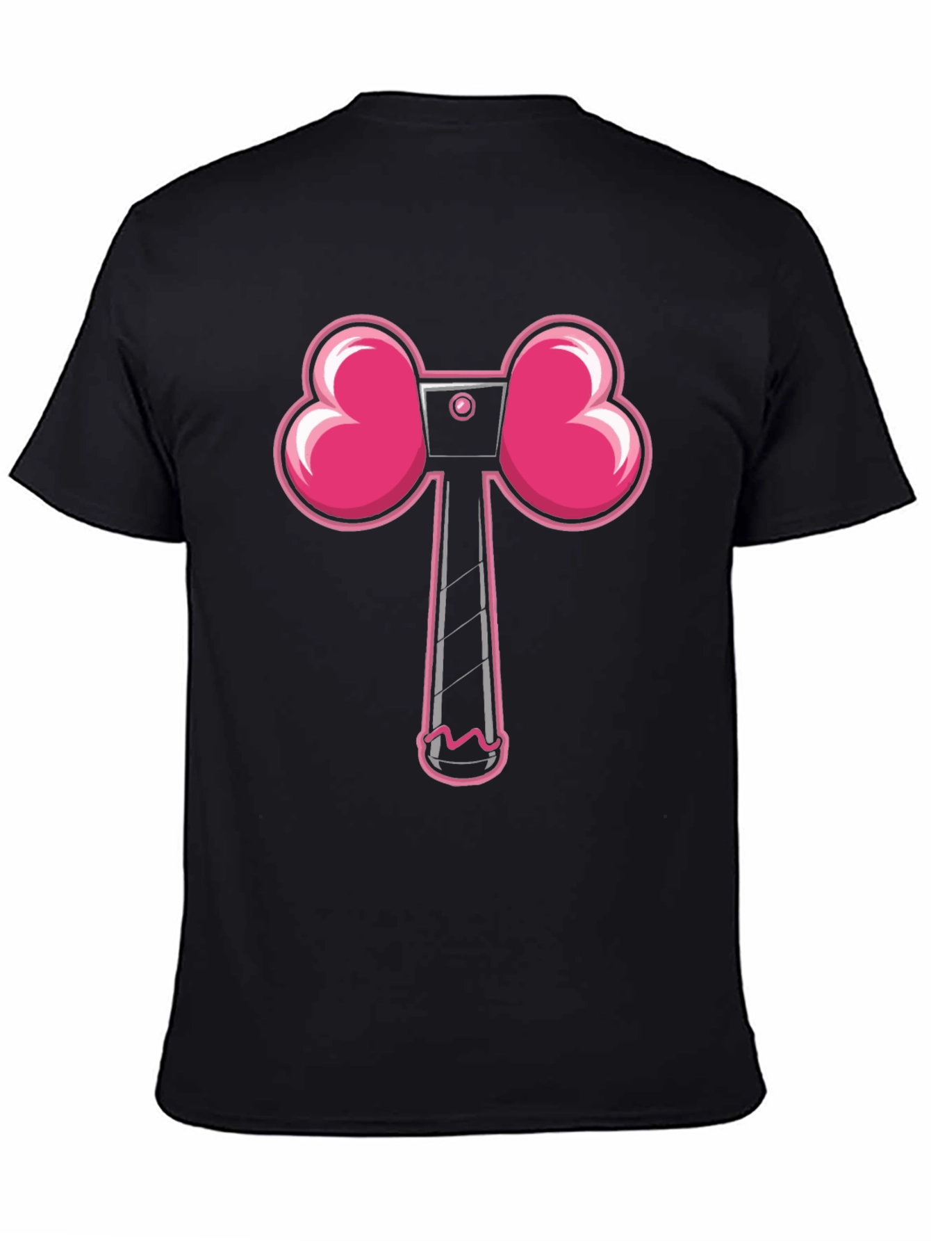 Novelty Pink Heart Hammer Graphic Tee